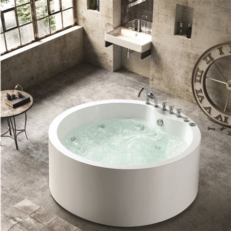 baignoire yoga ronde|Baignoire balnéo îlot ronde 150cm .